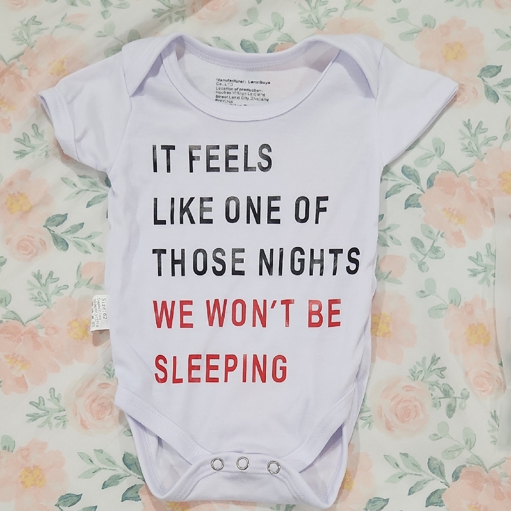 Luvable Friends White Bodysuit with Bold Text